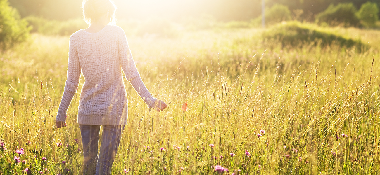 a person standing in a field